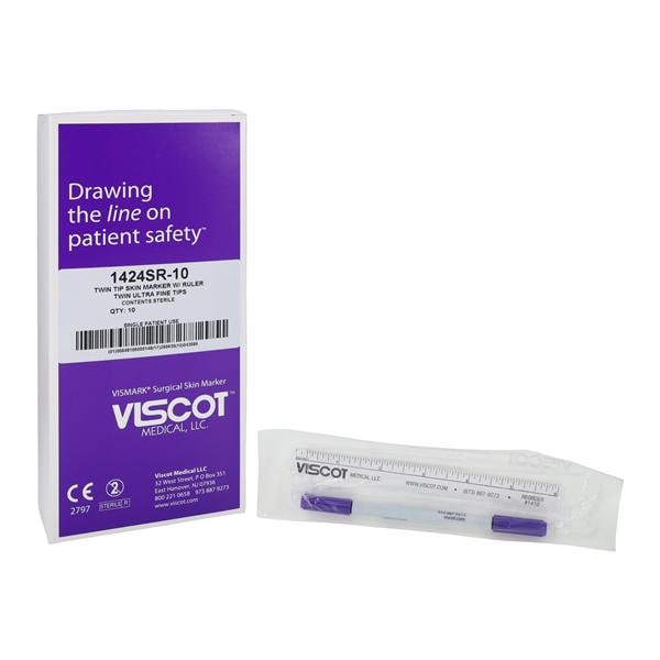 Viscot BLEPHMARKER Skin Marker Twin ultra fine tip Purple Sterile