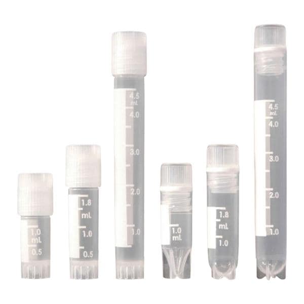 Cryogenic Vial HDPE 2mL Screw Cap 100/Pk