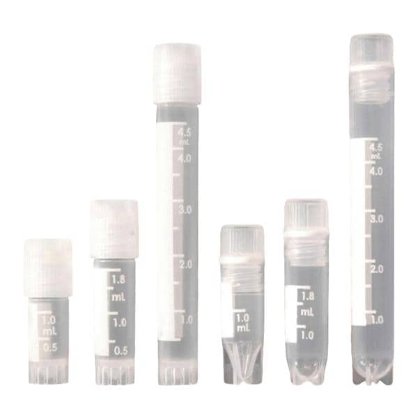 Cryogenic Vial HDPE 5mL Screw Cap 50/Pk