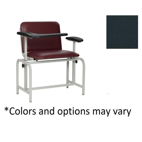 Phlebotomy Chair Black Steel 450lb Capacity Ea