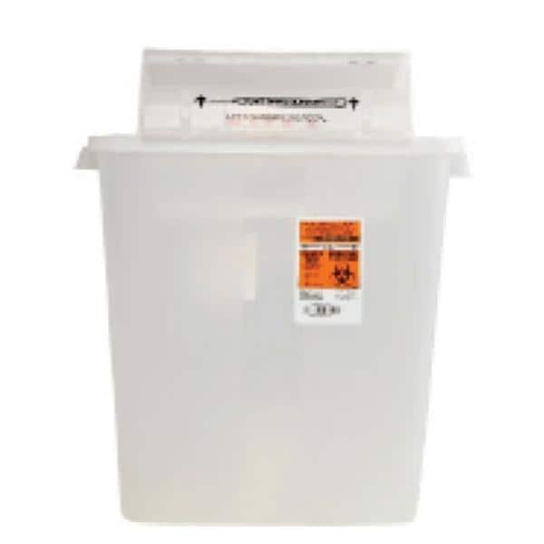 SharpSafety Sharps Container 3gal Clear 6x13.75x16.5" Ld Plstc 10/Ca