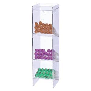 Tube Rack Narrow 3 Compartments Clear Ea