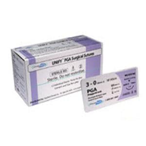 Unify Suture 3-0 30" Polyglycolic Acid Braid P-14 Undyed 12/Bx