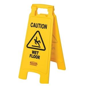 Sign Caution Wet Floor 25x11" Yellow Ea Ea