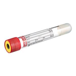 Vacuette Venous Blood Collection Tube Red/Yellow 7mL Pull Cap 50/Bx