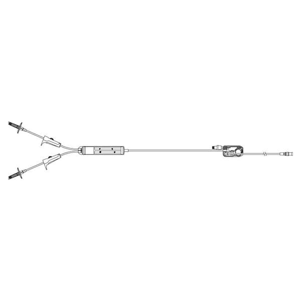 PlumSet Blood Administration Set 20 Drops/mL 110" Scrlk 2Pn 48/Ca