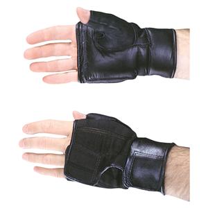 Gel/Leather/Terry Cloth Wheelchair Gloves Large / X-Large Black