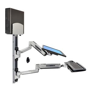 LX Wall Mount System Polished Aluminum Silver With Medium CPU Holder Ea