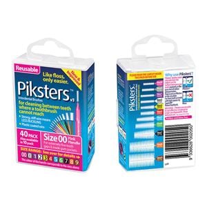 Piksters Interdental Brush Size 00 Pink Bulk Pack 40/Bx