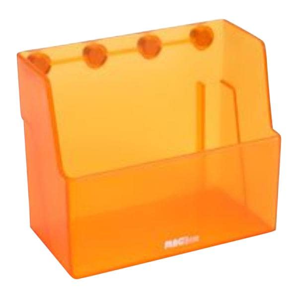 MagBox Storage Box ABS Plastic Magnetic Translucent Orange 5.1x3x4" Ea