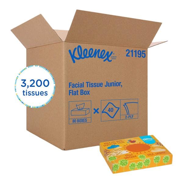 Kleenex Tissue White 2 Ply 40/Bx, 80 BX/CA