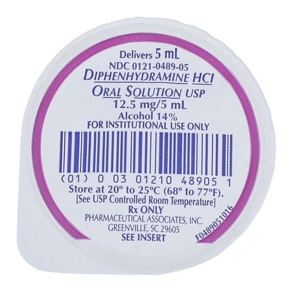 Diphenhydramine HCl Oral Solution 12.5mg UD Cup 100/Ca