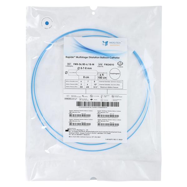 Rapide Dilation Balloon 180cm 6-7-8mm 8cm Single-Use 2/Bx