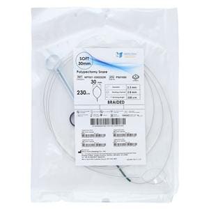 Polypectomy Snare 230cm Oval Loop Wire Extra Large 30mm Hot Braided 10/Bx