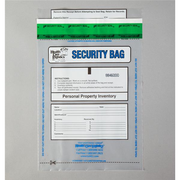 Personal Property Bag Clear 9x12