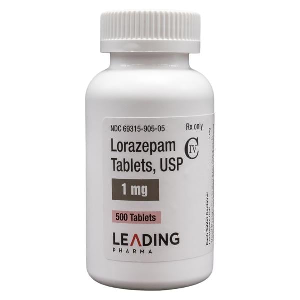 Lorazepam Tablets 1mg Bottle 500/Bt