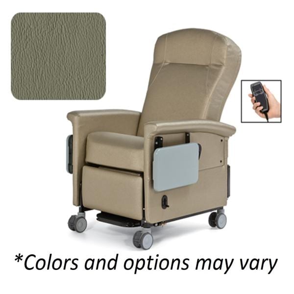 Ascent II Transport Recliner 300lb Capacity Power Pebble Gray Ea