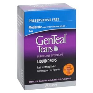 GenTeal Tears PF Lubricant Drops Preservative Free Moderate 36/Ct