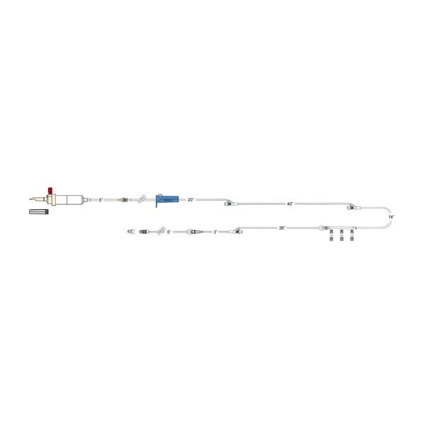 IV Administration Set Needleless 3 Y-Site 6" 25/Ca