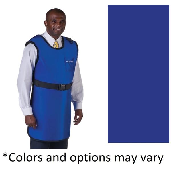 Coat Apron Royal Blue 24x42" Lead Free/.5mm Equivalence With Thyroid Collar Ea