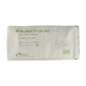 Mepilex Border Ag Polyurethane Film Dressing 4x10" Adhesive