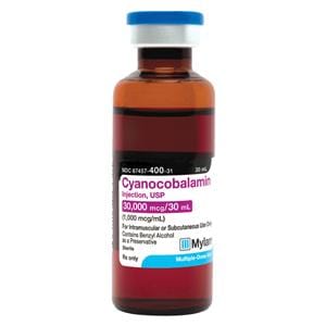 Cyanocobalamin B-12 Injection 1000mcg/mL MDV 30mL 5/Bx