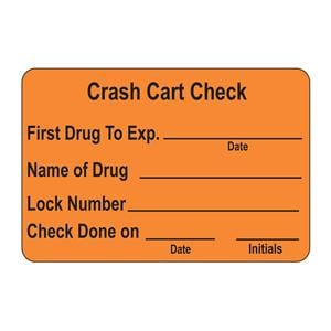 Label For Crash Cart Check 1000/Pk