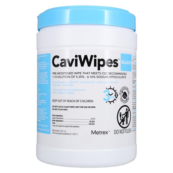 CaviWipes Bleach Surface Disinfectant Canister 90/Cn, 12 CN/CA