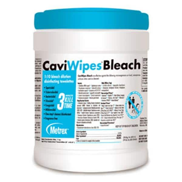 CaviWipes Bleach Surface Disinfectant Canister 90/Cn, 12 CN/CA