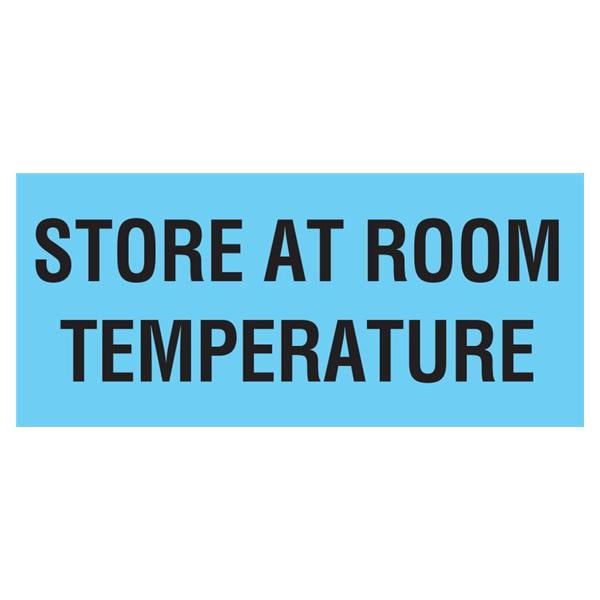 Quality Control Label STORE AT ROOM TEMPERATURE Blue 1x2-1/4" 500/Rl