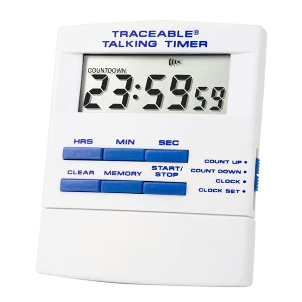 Traceable Talking Timer 23 Hours, 59 Minutes, 59 Seconds Audible Alarm Ea