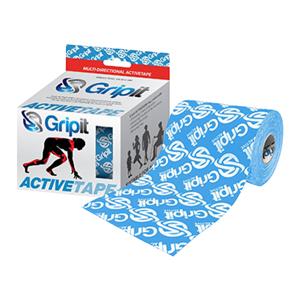 Gripit Activetape Kinesiology Tape Cotton/Nylon 4"x5.5yd Blue Ea