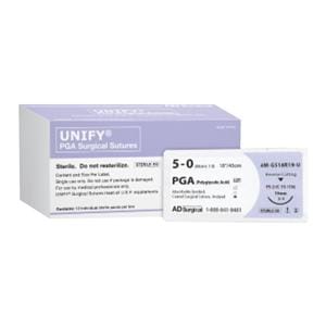 Unify Suture 4-0 30" Polyglycolic Acid Braid RB-1 Undyed 12/Bx