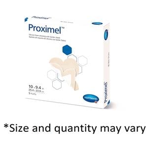 Proximel Silicone/Foam Wound Dressing 5x5" Multi-Layer Sterile Square Adhs Tn