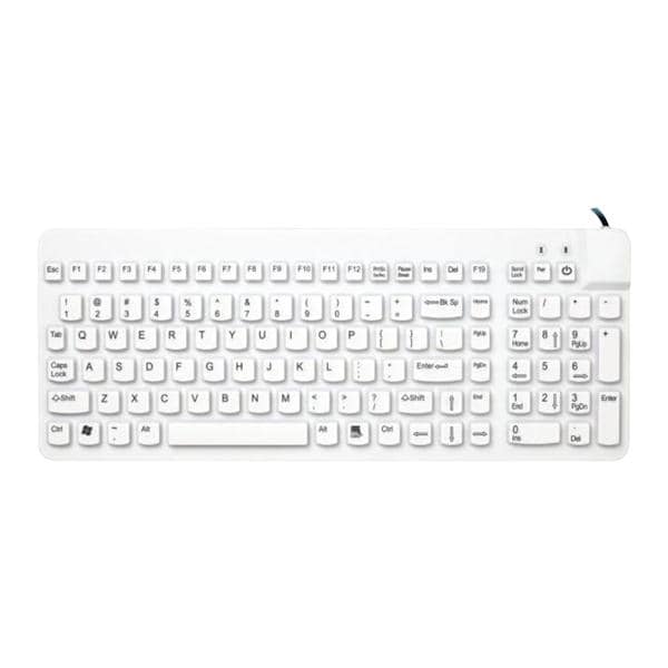 Really Cool White Keyboard Medical Grade Waterproof Ea