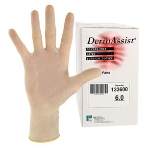 DermAssist Surgical Gloves 6 Natural, 4 BX/CA