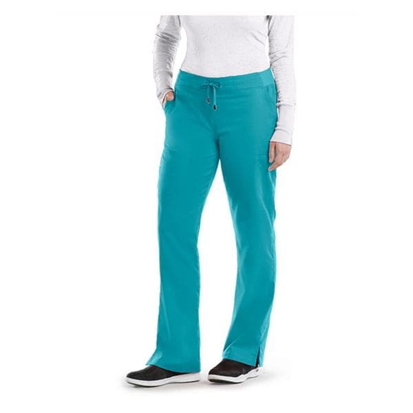 Greys Anatomy Cargo Pant 6 Pockets X-Small Teal Womens Ea.