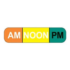 Labels AM NOON PM Assorted 1-5/8x3/8" 1000/Pk