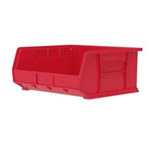 AkroBins Storage Bin Red Polymer With Label Holder 14-3/4x16-1/2x7" 6/Ct