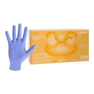 Elephant Nitrile Exam Gloves X-Small Violet Blue Non-Sterile, 10 BX/CA