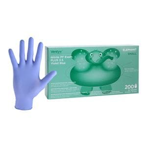 Elephant Nitrile Exam Gloves Small Violet Blue Non-Sterile, 10 BX/CA