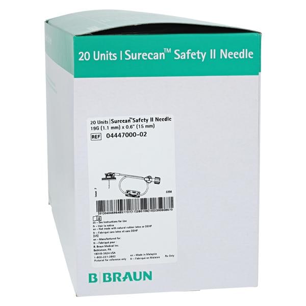 Surecan Safety II Port Access Needle 19gx15mm Safety 100/Ca