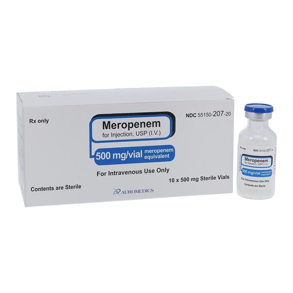 Meropenem Injection 500mg/vl Powder Vial 10/Bx