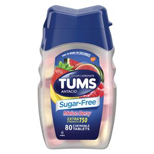 Tums EX Antacid Chewable Sugar Free Melon Berry 80/Bt