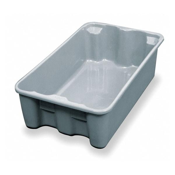 Tote Container Gray Fiberglass Reinforced Composite 19-3/4x12-1/2x6" Ea