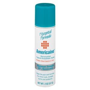 Americaine Aerosol Spray 20% 2oz/Ea, 12 BT/CA