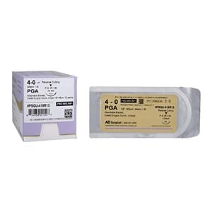 Premium Suture 4-0 18" PGA Braid P-3 Undyed 12/Bx