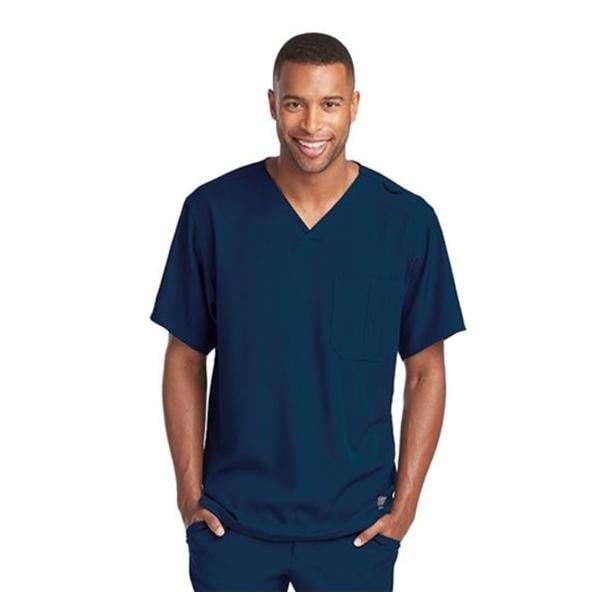 Skechers Scrub Top V-Neck 1 Pocket X-Large Navy Mens Ea