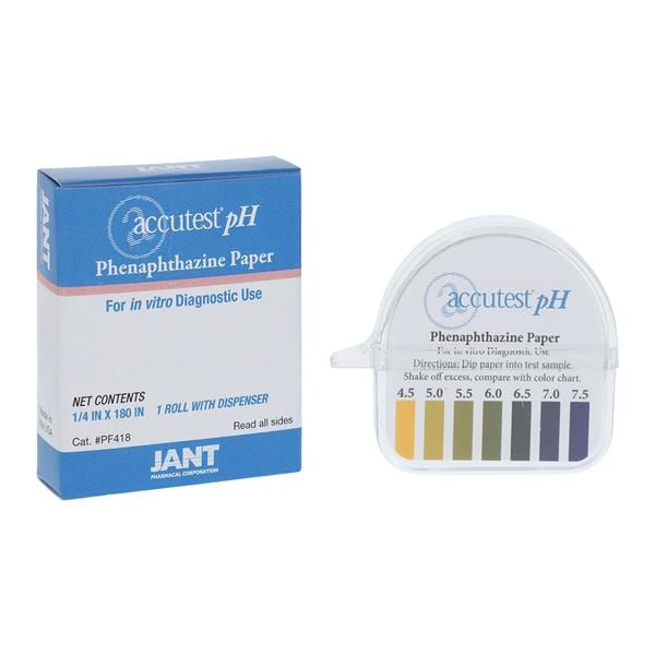 Accutest pH Phenaphthazine Paper Roll 4.5-7.5 ph Single Roll Ea