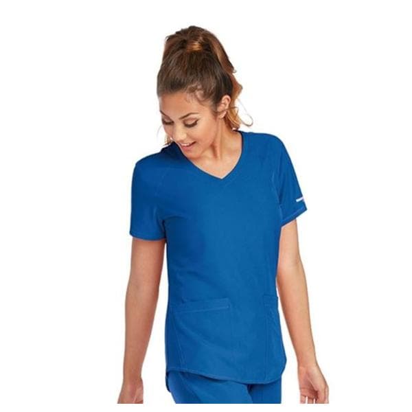 Skechers Scrub Scrub Top V-Neck 3 Pockets 3X Large New Royal Womens Ea